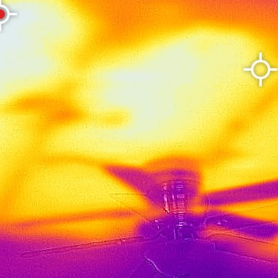 Missing insulation found with an Infrared Camera.